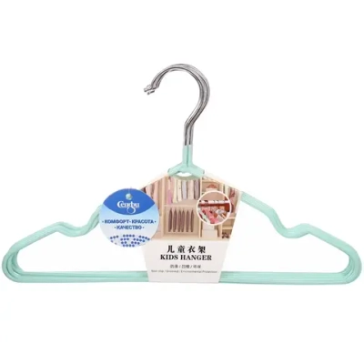 Плечики металлические нескользящие с полимерным покрытием 10шт «ТАРТИТАН», цвет мятный, 30см (Селфи)