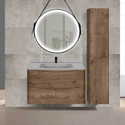 База под раковину Paola 800 подвесная, 2 выкатных ящика soft close, V.Oak, , шт