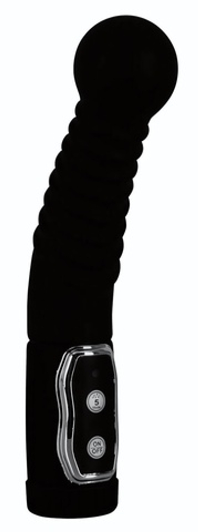 Чёрный стимулятор простаты с ротацией Prostate Twister - 20 см. (Цвет: черный)