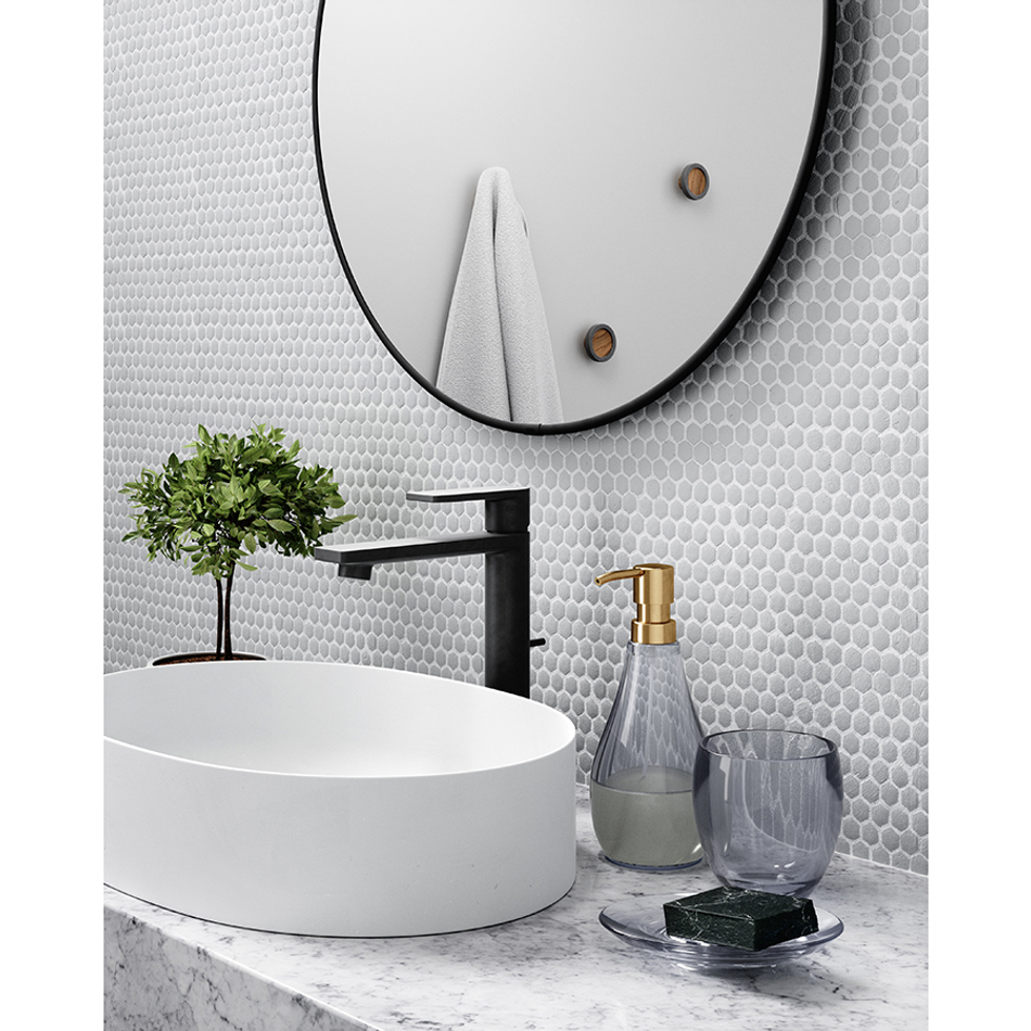 Зеркало настенное HUBBA D86 см титан, Umbra