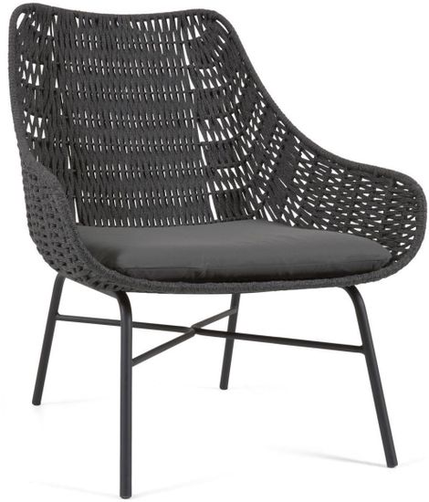 Веревочное кресло Abeli черного цвета La Forma Испания 