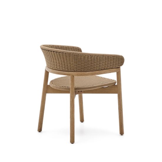 Стул Arinella из акации с натуральной отделкой и бежевой веревкой Испания 