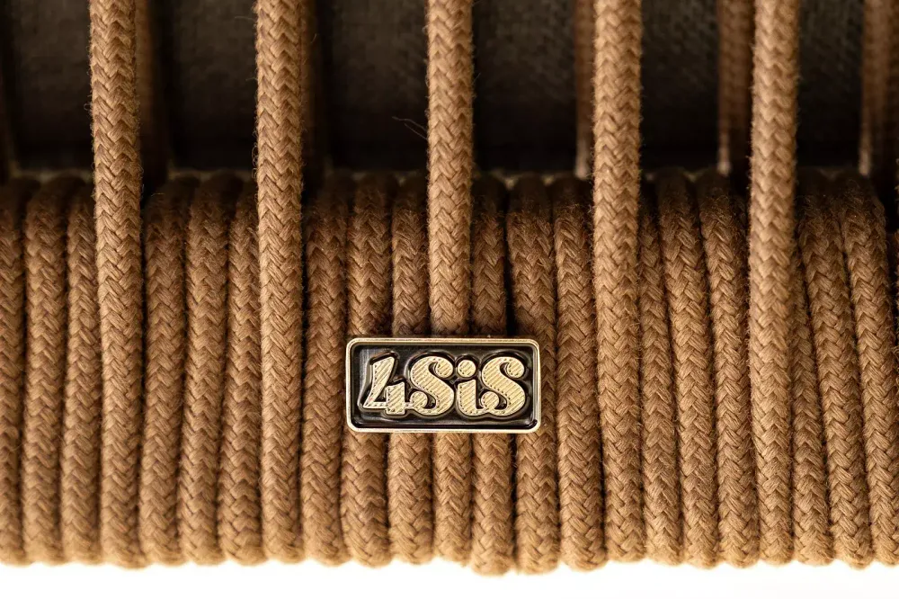 "Канны" лаунж-зона 5-местная из роупа со столом "Верона" (серый гранит), каркас алюминиевый коричневый, роуп коричневый