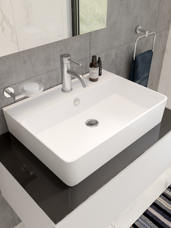 Смеситель для раковины STWORKI Киркенес S45010S сталь