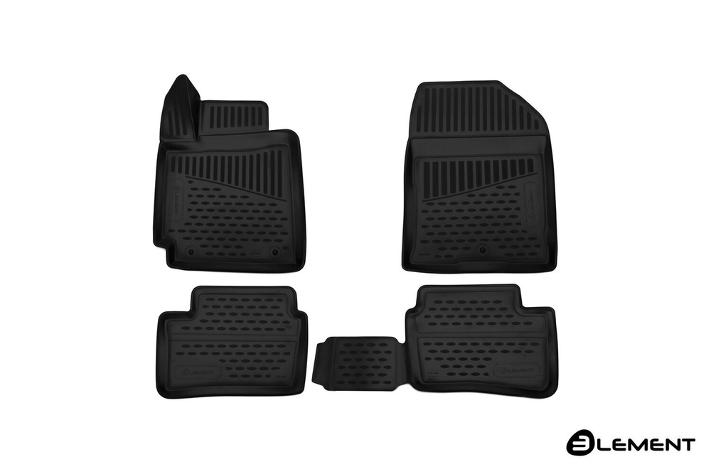 Коврики Standard, 3D в салон KIA Picanto, 2017- , хб., 4 шт. (полиуретан, чёрные) Element.ELEMENT3D2564210