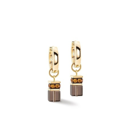 Серьги Coeur de Lion Brown-Gold 4524/21-1116