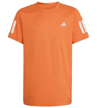Футболка для мальчика теннисная Adidas Club Tennis 3-Stripes - orange/white