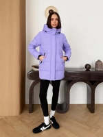 Куртка весенняя удлиненная с капюшоном