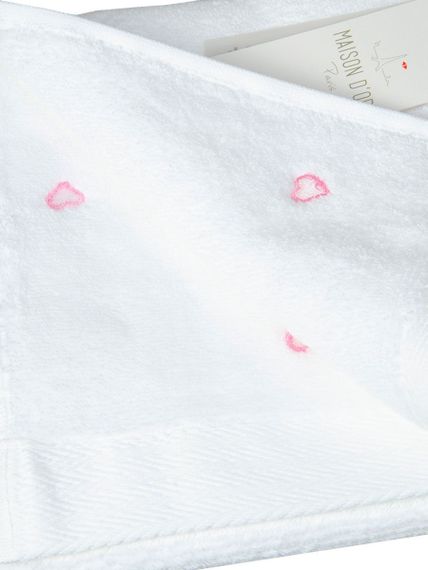 Махровое полотенце MICRO COTTON - МИКРО КОТТОН бело/розовыйMaison Dor (Турция)