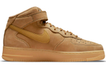 Nike Air Force 1 "Wheat" mid-top sneakers for men and women in the same wheat color