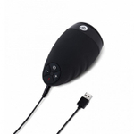 Черный вибромастурбатор для мужчин с подогревом (Цвет: черный)