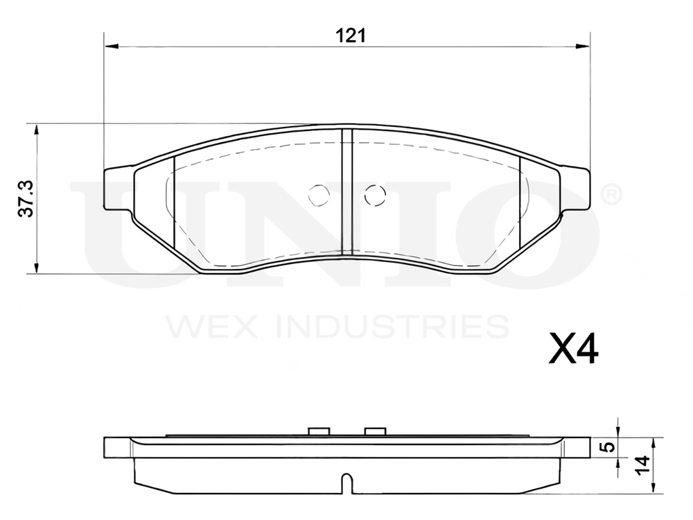 Колодки тормозные диск. задние UNIO BRP-20360