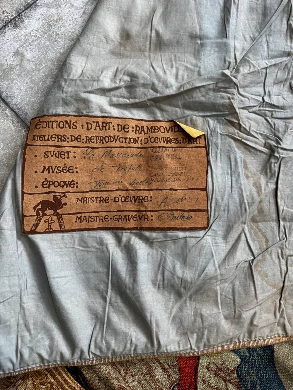 Гобелен винтажный