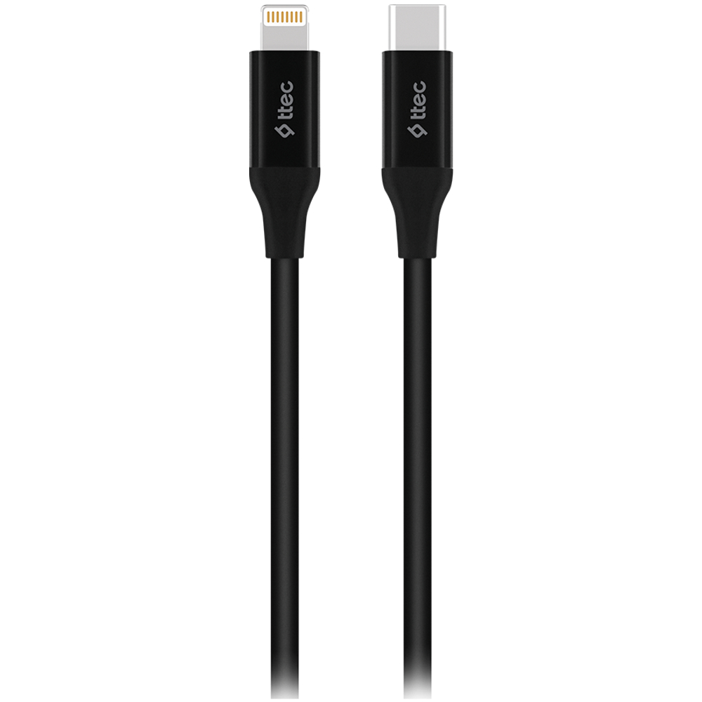 ttec AlumiCable Type-c - Lightning Fast Charging Cable 150cm , Black