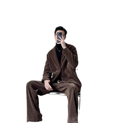 Вельветовый оверсайз коричневый