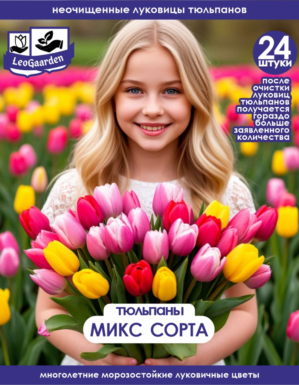 Тюльпан Луковица, Микс сортов, 24шт