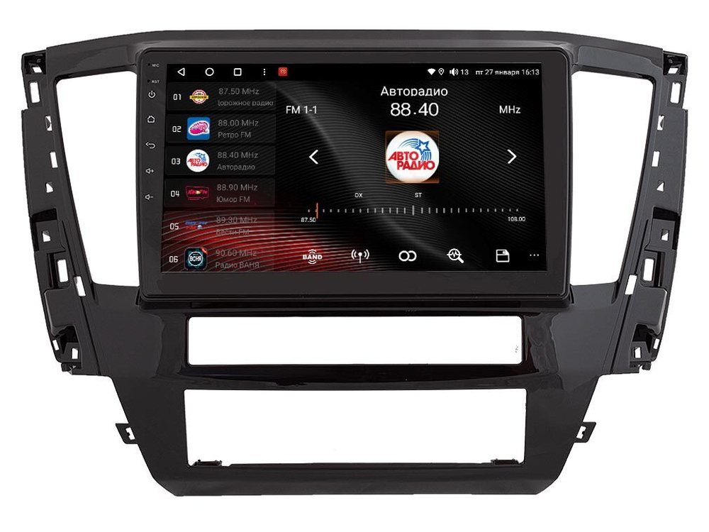 Магнитола для Mitsubishi Pajero Sport 3 2020-2024, Montero Sport (прямоугольный климат, рамка 10) - Vaycar VA47-3181 на Android 13, 8-ядер, 2Гб-32Гб, 4G SIM-слот