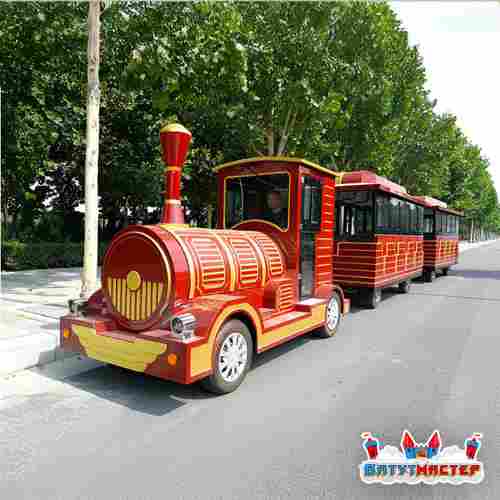 Детский безрельсовый поезд «Звёздный рейс» 2 вагона, 21 место, семейный