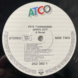 Винтажная виниловая пластинка LP Pete Townshend White City (A Novel) (Germany 1985)