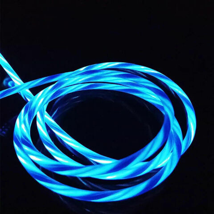 Кабель USB/Micro светящийся Full Power blue