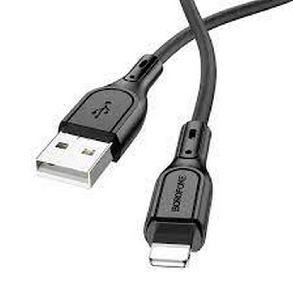 Кабель USB - Lightning BOROFONE BX66 Silicone (черный) 1м