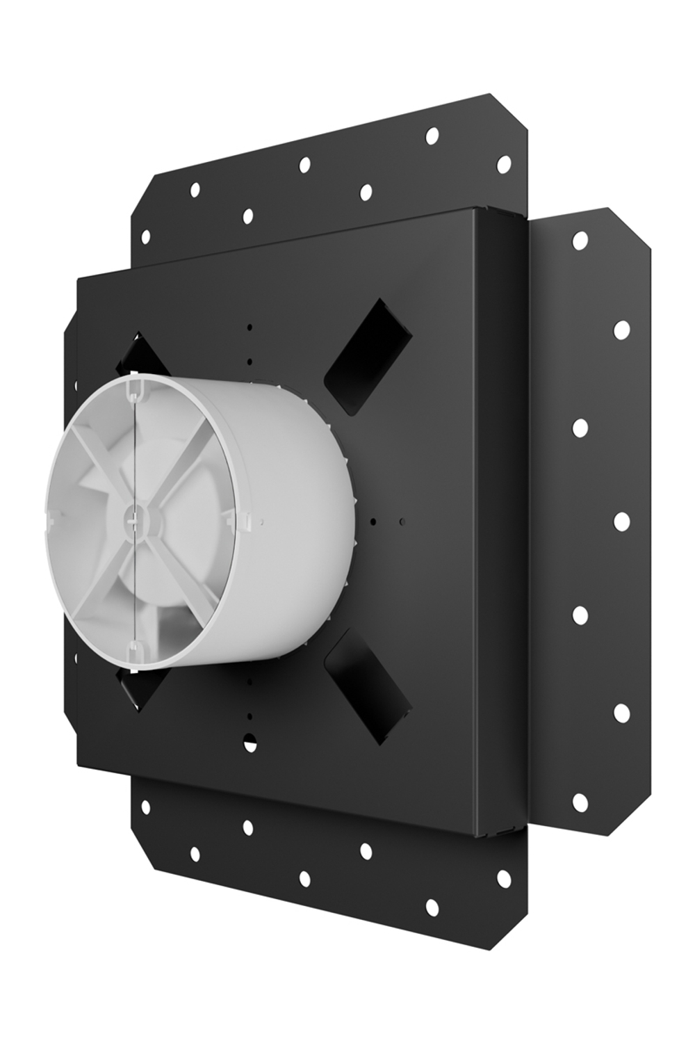 Вентилятор встраиваемый EXCELLENT D100 осевой обр.клапан шариковый подшипник черный матовый ERA