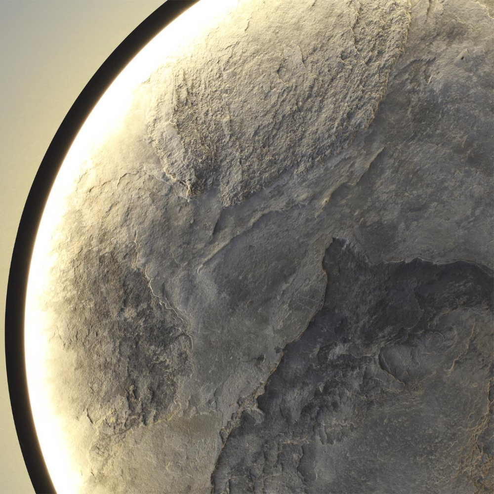 5078/45L L-VISION ODL24 539 черн./серо-беж./металл/натур.камень/акрил Настен.-потолочн.cветильн. LED 45W 3000K STOFLAKE