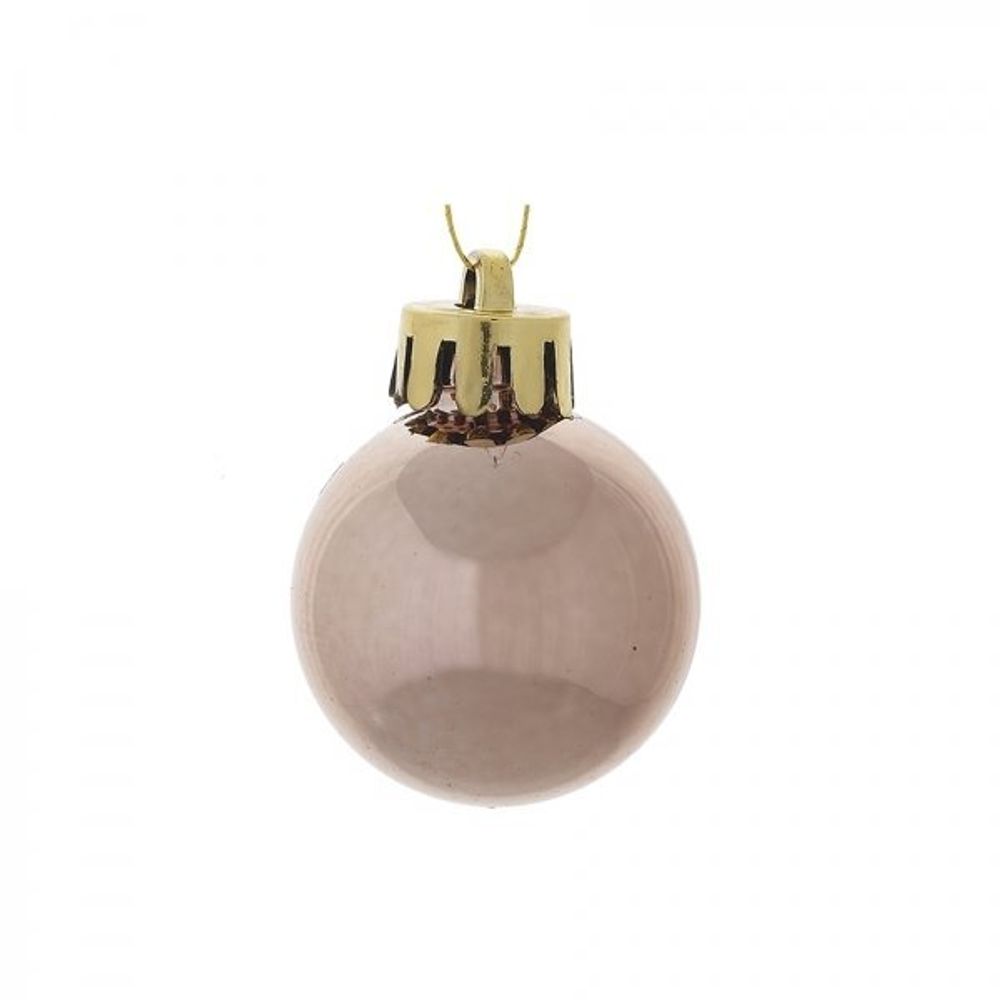 GAEM Набор из 40шт, Украшение новогоднее Шар "Молочный шоколад", D3/4/5/6 см, L14 W14 H26 см