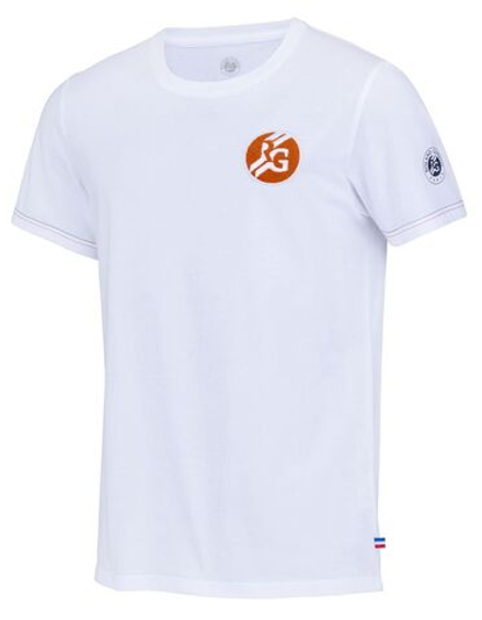 Мужская теннисная футболка Roland Garros Logo 2024 T-Shirt - белый