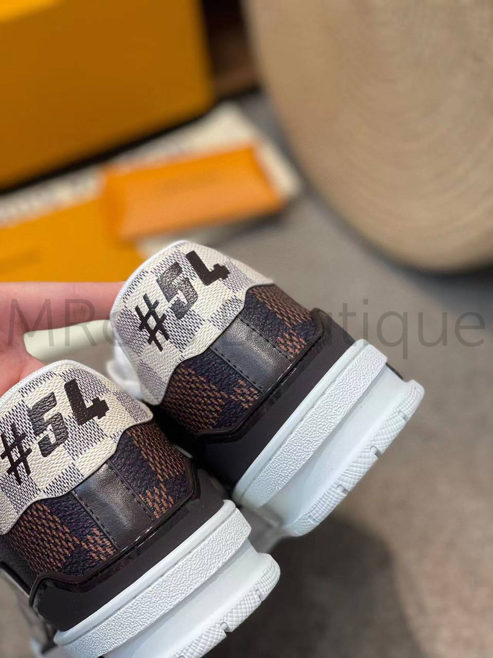 Комбинированные кроссовки LV Trainer Louis Vuitton