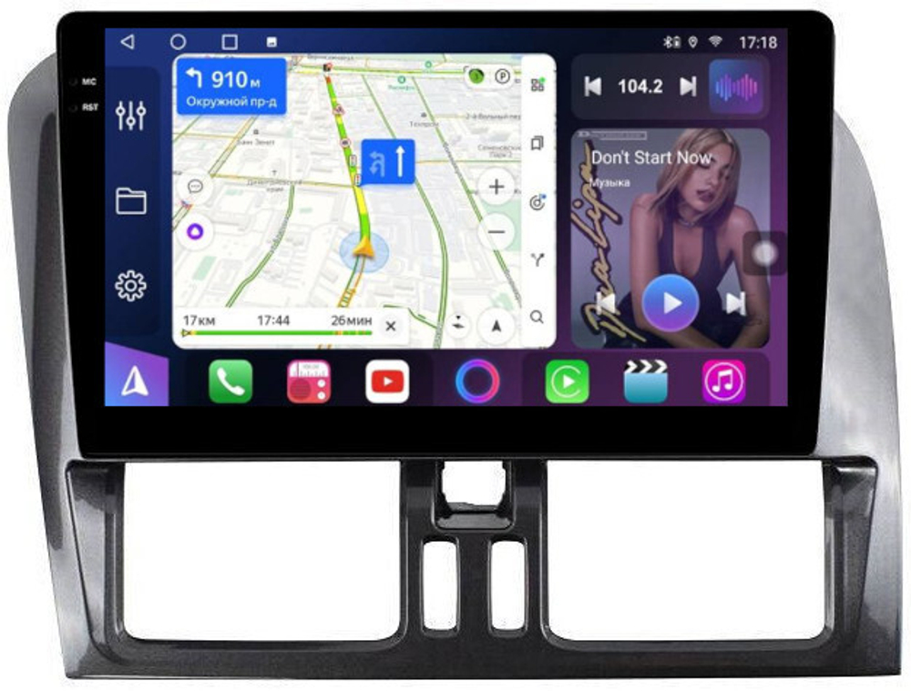 Магнитола для Volvo XC60 2008-2013 - FarCar BM9-9558A монитор 9.5" QLED на Android 14, TS10, 4+32Гб, CarPlay, 4G SIM-слот