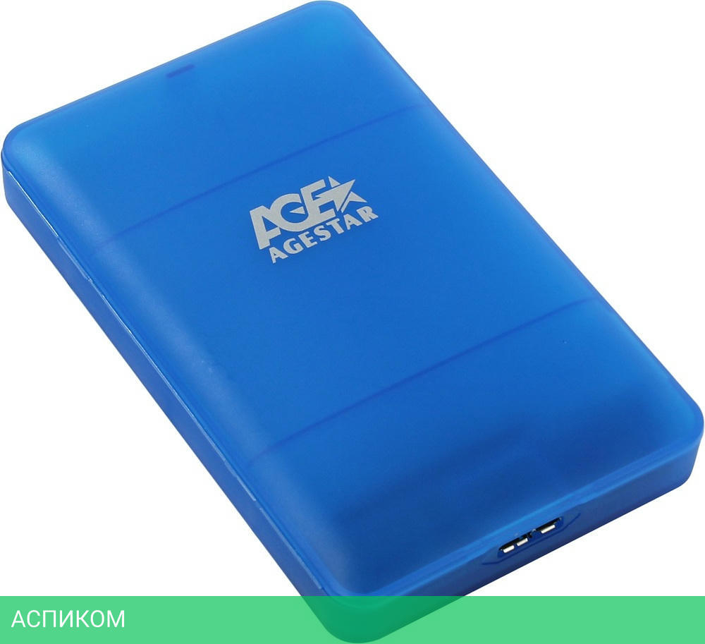 Бокс для накопителя AgeStar 3UBCP3 Blue
