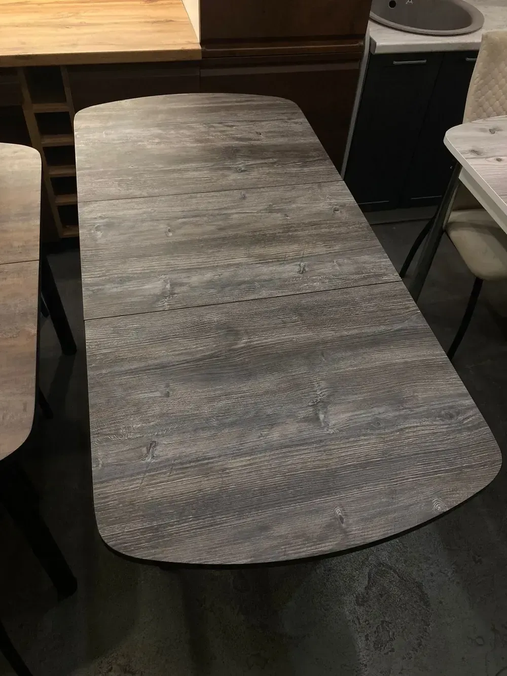 Стол пластик 1100*700 (подстолье прямое раздвижное венге)