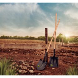 Лопата Tramontina 77417524 совковая для почвы из углеродистой стали рукоятка 120 см эвкалипт