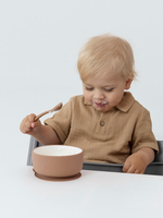 Фарфоровая миска на силиконовой присоске, Hazelnut