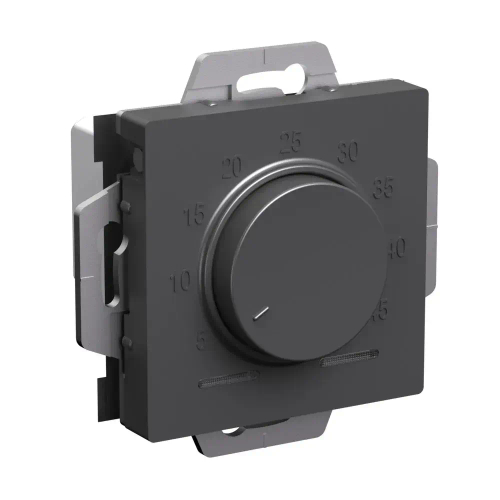 ATLASDESIGN ТЕРМОСТАТ электронный для теплого пола с датчиком, 10A, механизм, БАЗАЛЬТ