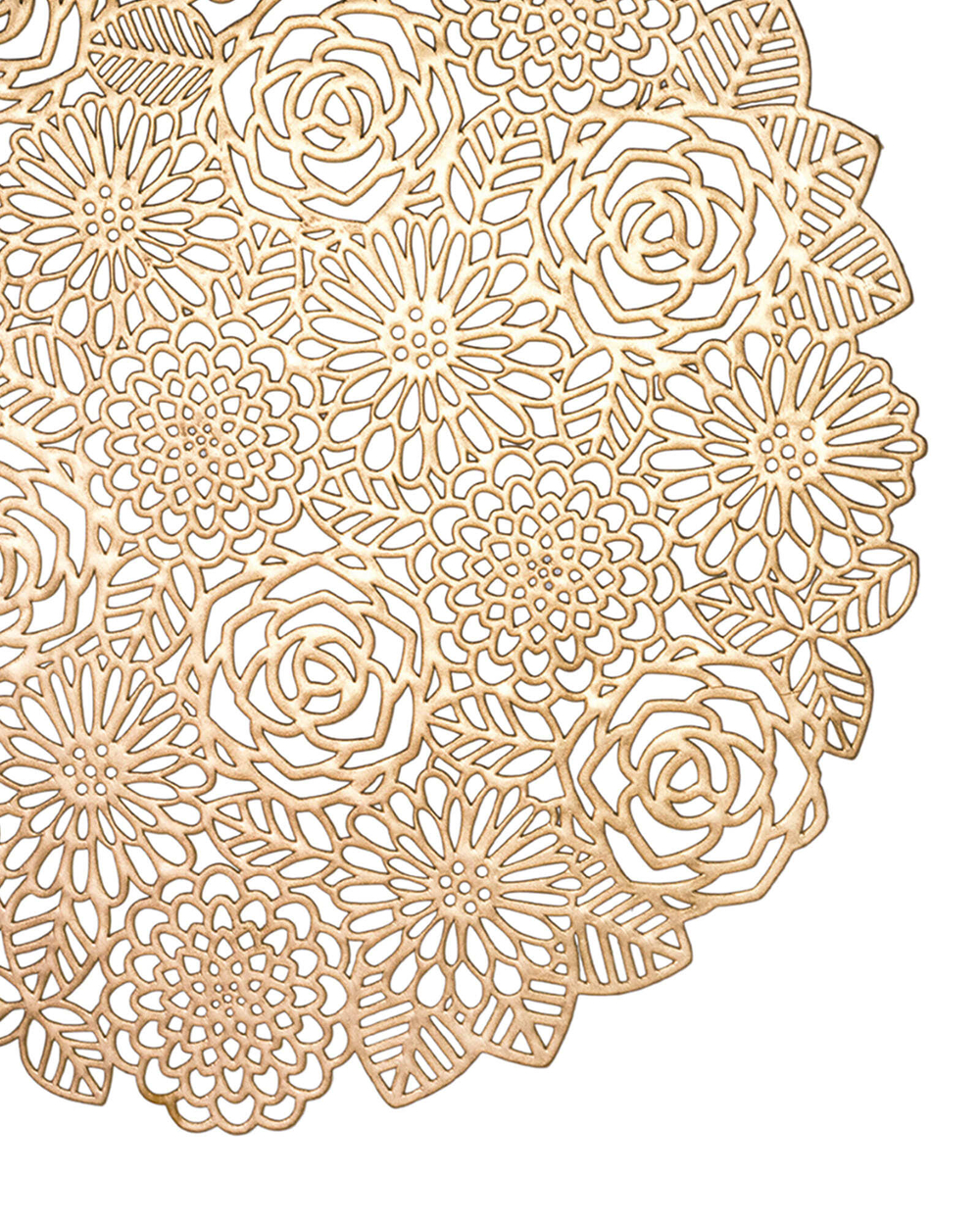 Набор салфеток подстановочных 6шт 38см Decor de table Rose золотистый