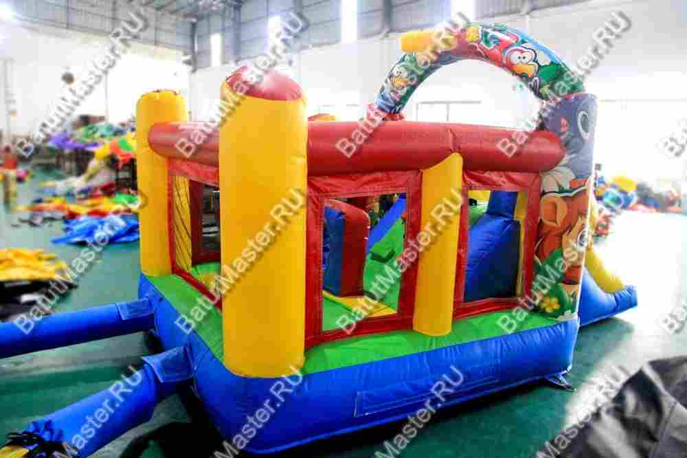 Детский надувной батут "Детская смекалка с принт печатью"