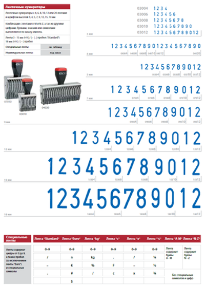 Ленточный нумератор Colop 07006, высота 7 мм, 6 разрядов