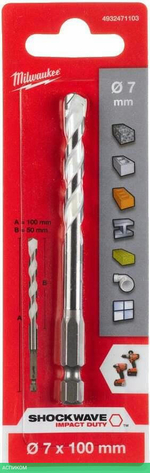 Сверло Milwaukee 7x100 мм HEX (4932471103)