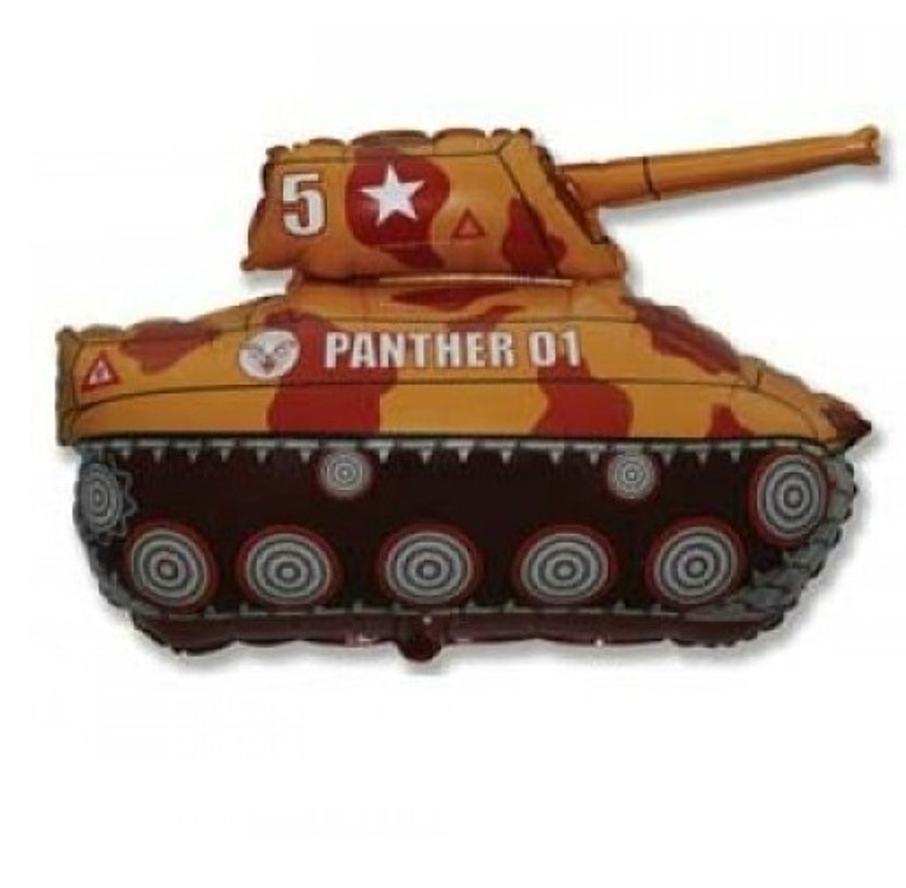Шар (31""/79 см) Фигура, Танк, Коричневый, 1 шт. 500 р.