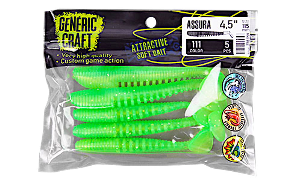 Мягкая приманка Generic Craft Assura 115мм цвет 111 5шт