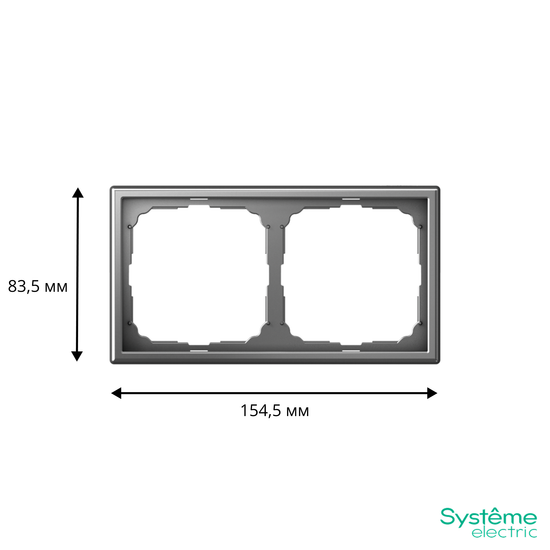 Рамка 2-м ArtGallery универс. сталь SE GAL000902