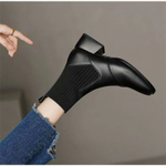 ABCFJG Stretch & Sock Boots Women"s Black, Brown