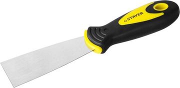 STAYER MAXFlat, 40 мм, профилированное полотно, двухкомпонентная ручка, нержавеющий, шпатель (10041-04)