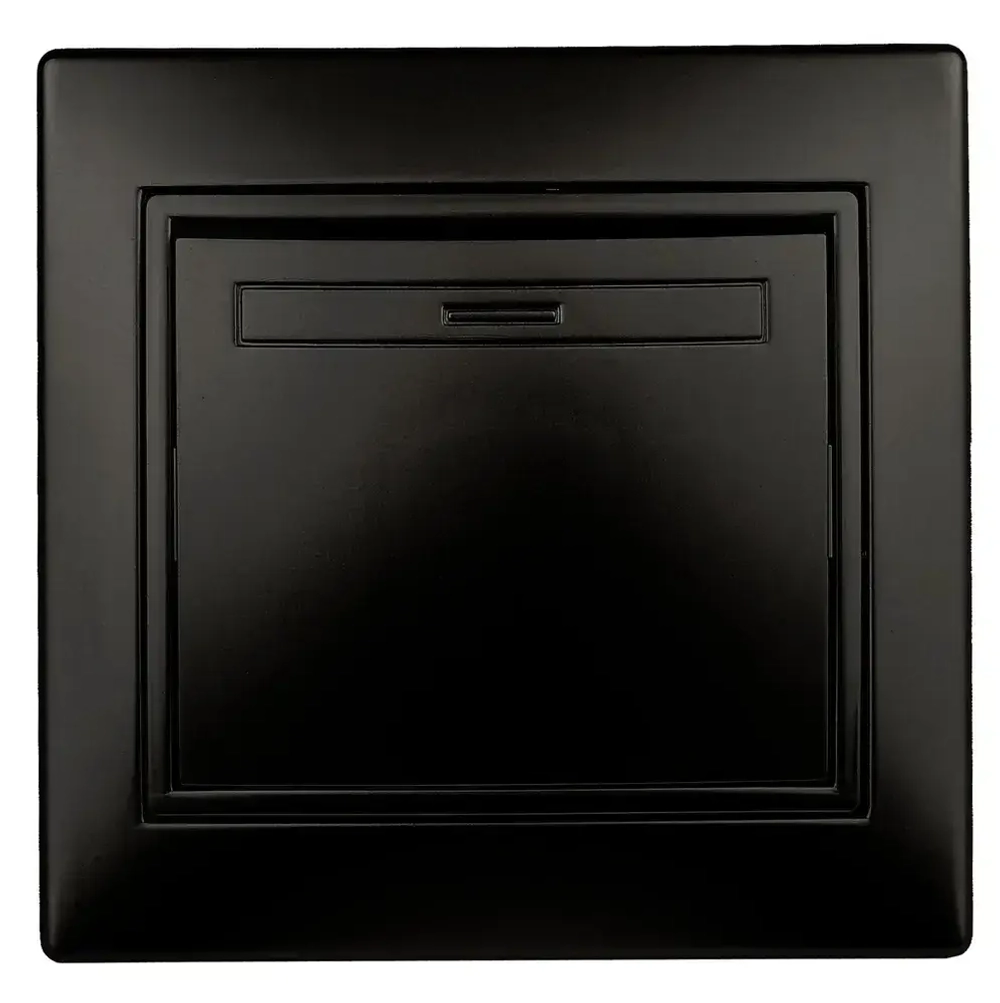 Выключатель Intro Plano 1-101-05 одноклавишный10А-250В IP20 СУ антрацит