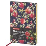 Ежедневник недатированный А5 (138х213 мм), BRAUBERG VISTA, под кожу, гибкий, 136 л., "Pomegranate", 112022
