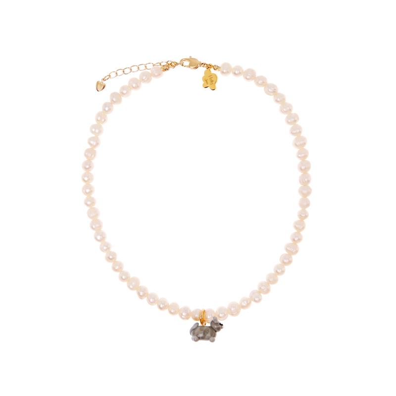 Колье Мой Любимый Пушистик с Жемчугом – Кошка