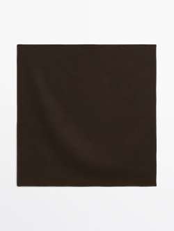 Massimo Dutti Однотонная льняная бандана - limited edition, коричневый