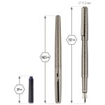 Ручка перьевая Delucci "Mistico" черная, 0,8мм, корпус оружейный металл, подарочная упаковка